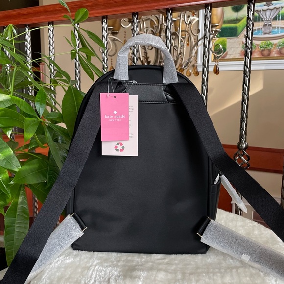‼️SOLD‼️ Kate Spade Medium Backpack in Black ✨♠️ - Picture 5 of 13